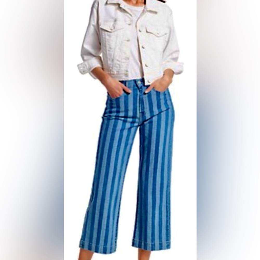7 For All Mankind Alexa High-Rise, Cropped, Wide-Leg Jeans Women’s Size 26